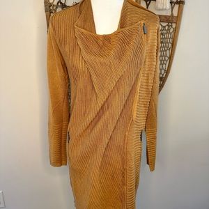 Zipper detailed long sweater